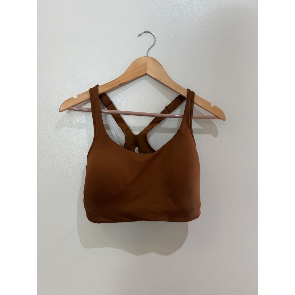 Lululemon All Powered Up Bra Copper Brown Racerback Sports Bra 36D - Picture 3 of 11
